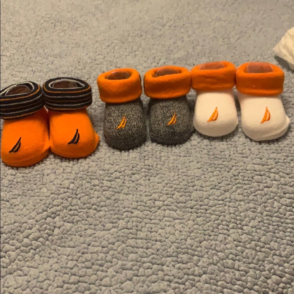 Newborn booties. Never worn